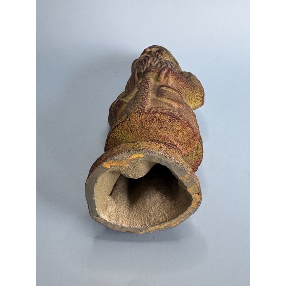 Antique Cast Iron Father Christmas Figure 9.5" Rust Patina Vintage Holiday Decor - Picture 8 of 8